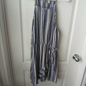 Speechless Blue and White Striped Dress